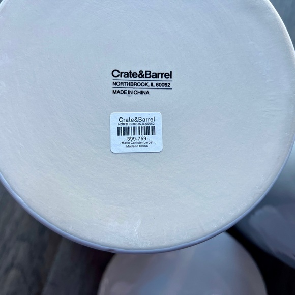 Crate and Barrel Marin Utensil Holder and Canister Set - Picture 5 of 6